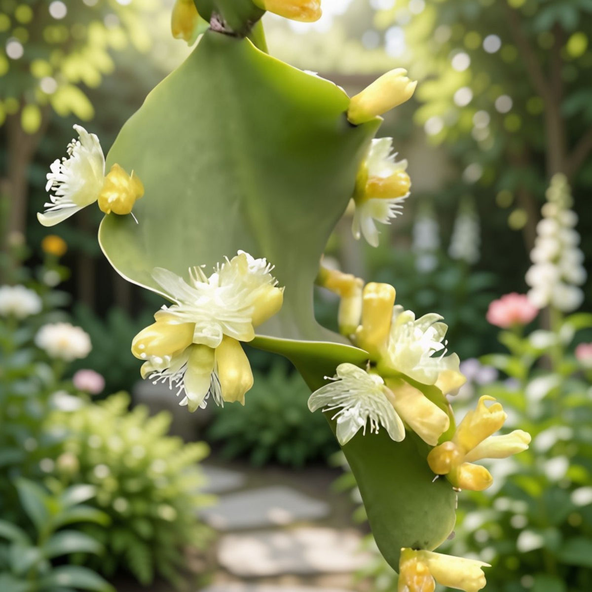 Rhipsalis Cuttings 4 Inches - Yellow/White Flowers - Branching Rhipsalis sulcata