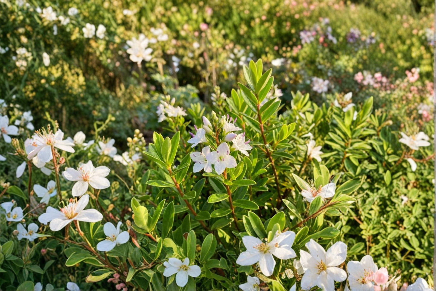 Hebe 'McKeanii' Dwarf Evergreen Shrub with White Flowers, Low Maintenance Live Plant, Pollinator Friendly Garden Plant