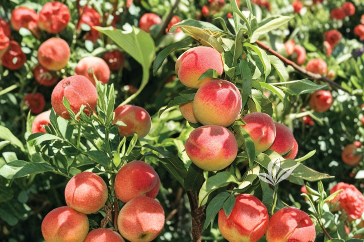 Sam Houston Peach Tree Live Plant 4–6 ft – Peach Fruit Tree for Home Garden, Outdoor Orchard Tree, Easy to Grow Landscape
