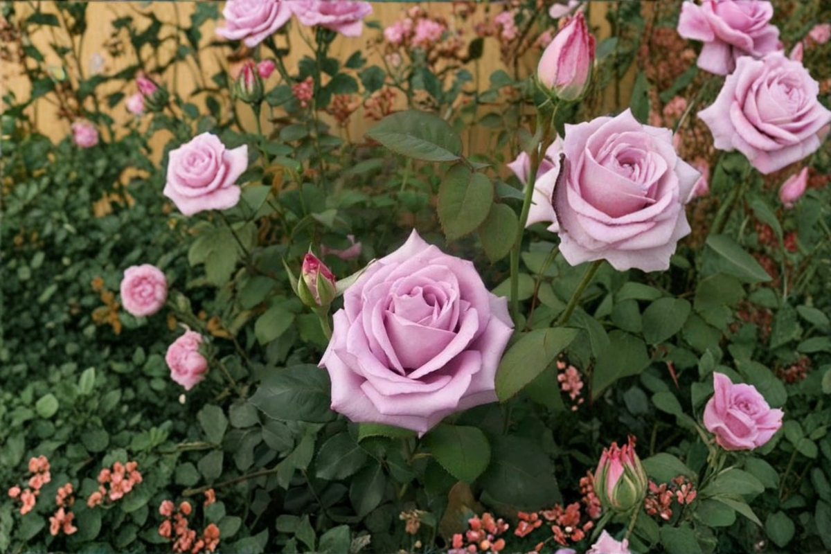 Blue Girl Rose Plant 1 Gallon Live Bush, Mauve Lavender Hybrid Tea Rose for Garden Landscape