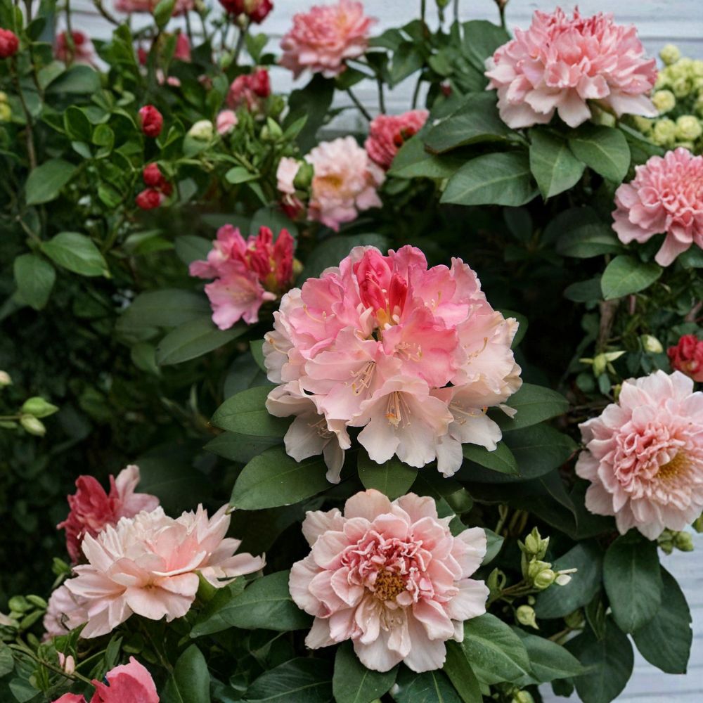Rhododendron ‘Golden Torch’ Live Evergreen Shrub | Pink to Golden Cream Blooms | Hardy Flowering Plant | Container Grown