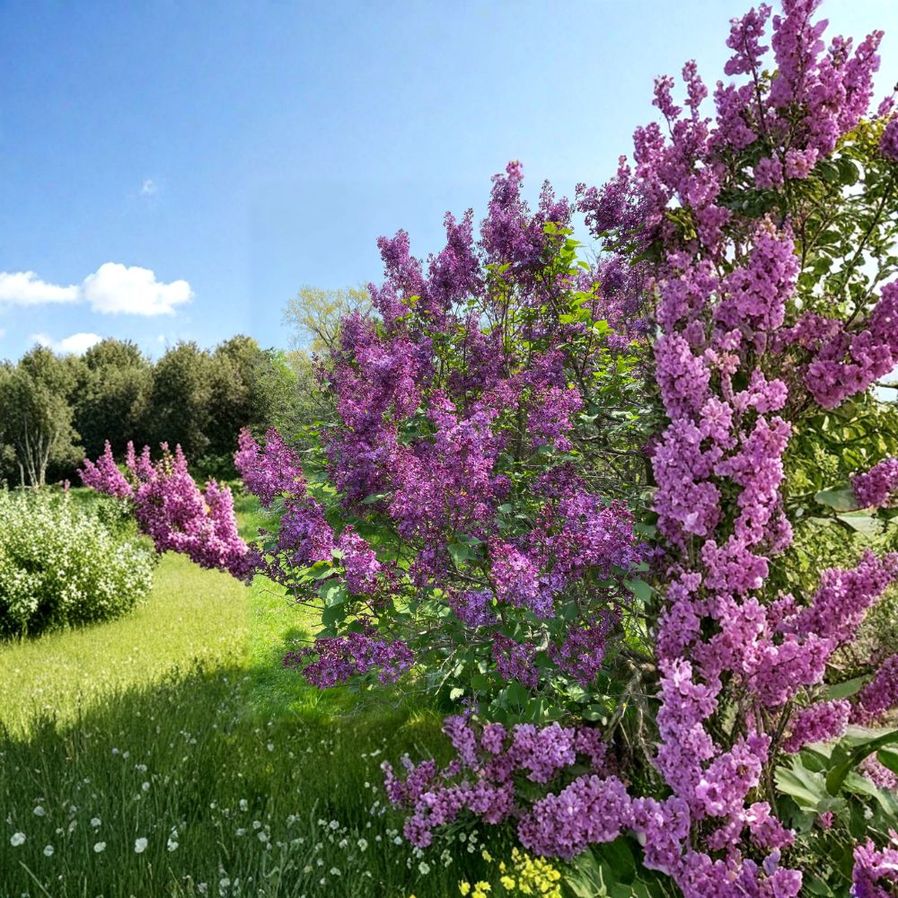 Pocahontas Lilac Live Fragrant Flowering Shrub 4 Inch Pot Early Blooming Purple Syringa vulgaris
