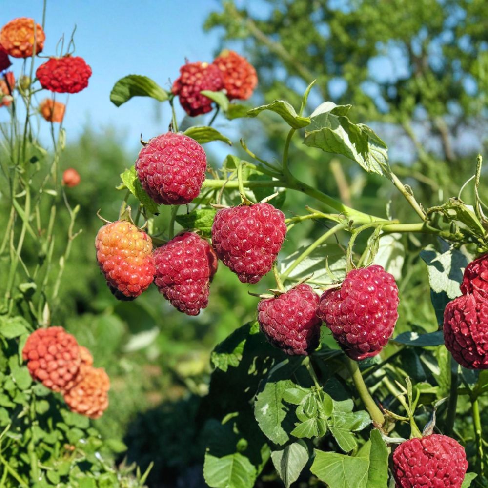 Autumn Britten Raspberry – Live Rooted Everbearing Red Raspberry Plant, Large Sweet Berries, Zones 3–9
