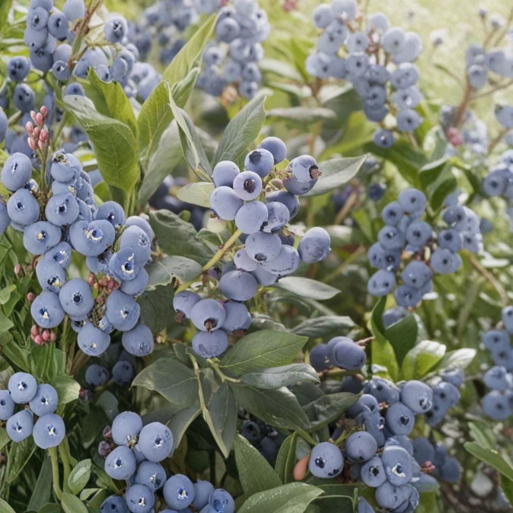 Vaccinium Sunshine Blue Blueberry Plant – Semi-Evergreen Southern Highbush, Compact Patio Container, 3 Plants for $40