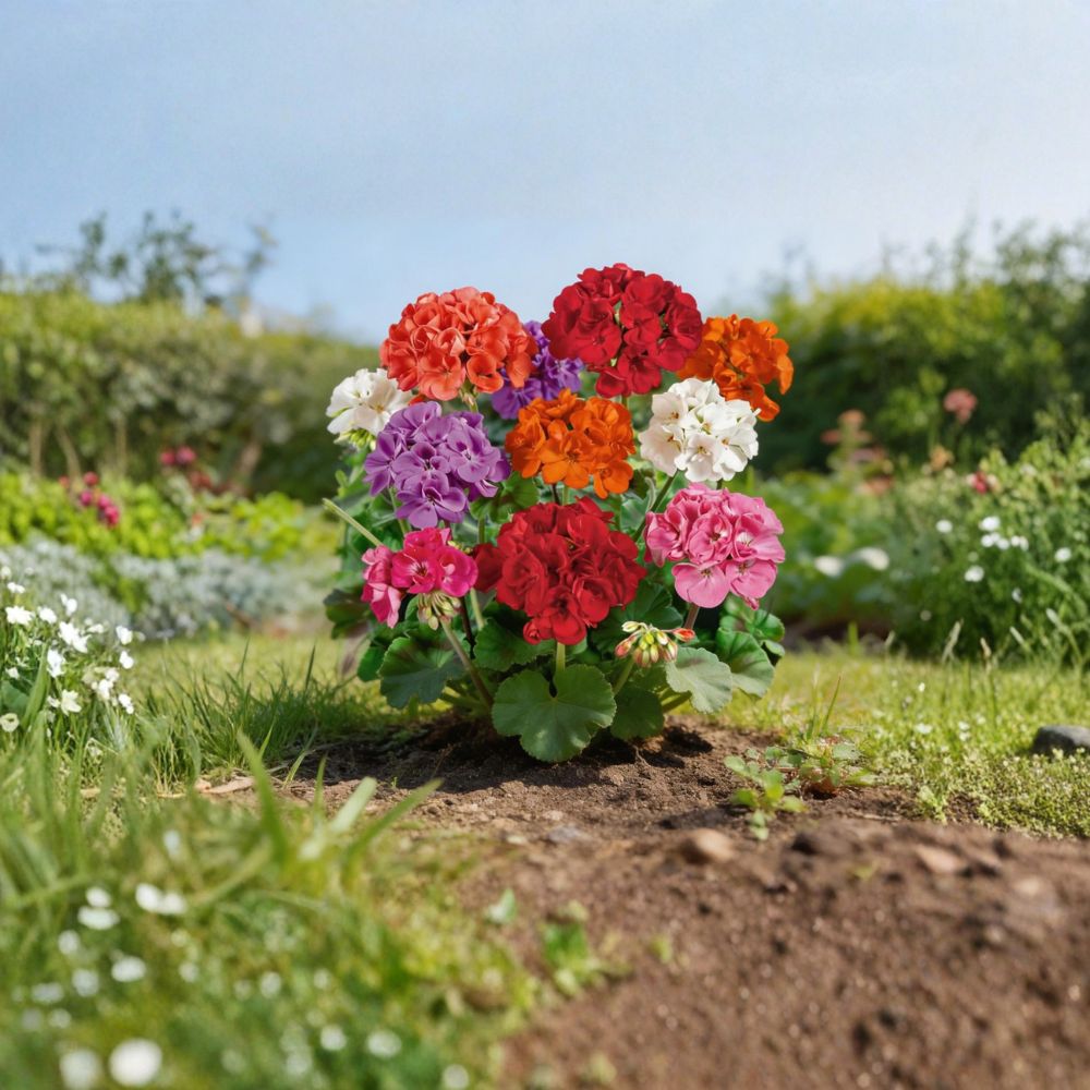 Geranium Flower Seeds – Pelargonium Mix, 100 Seeds, Colorful Patio & Container Flowers, Easy to Grow Garden Seeds