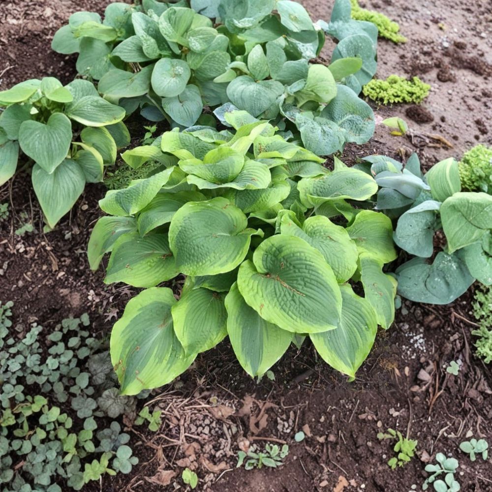Twin Cities Hosta – Live Bare Root Giant Shade Perennial – Blue Green Gold Variegated Hosta Plant