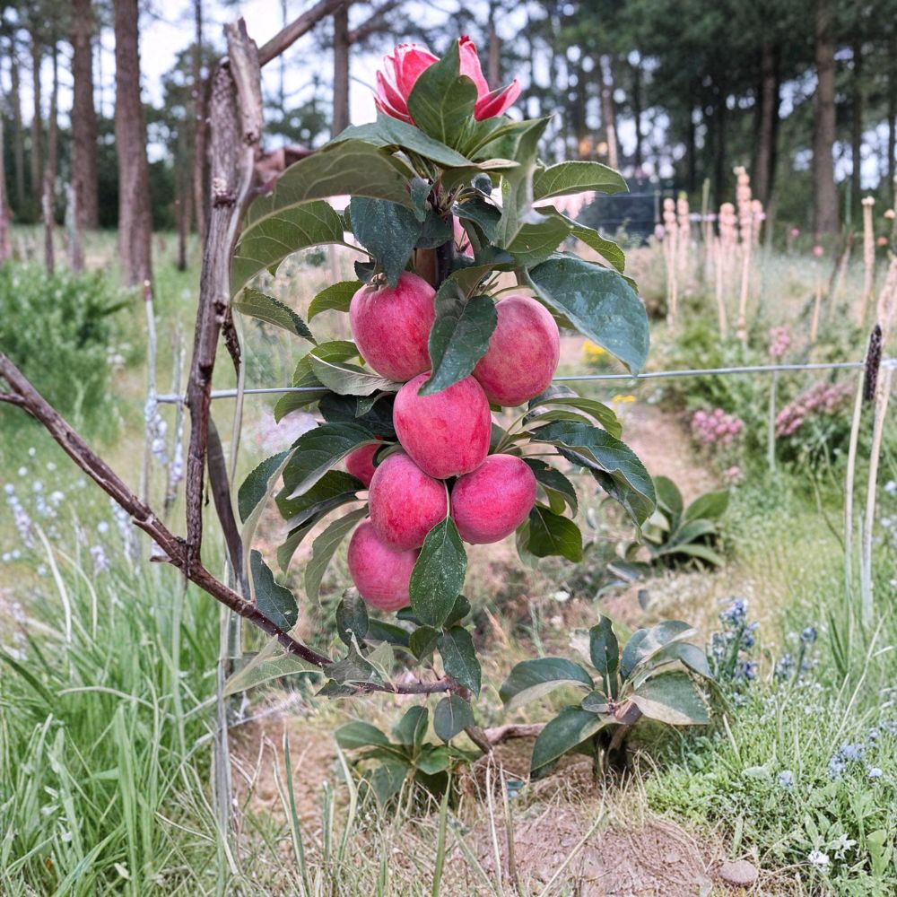 Santiam Red Gala Apple Tree – Malus domestica Bare Root Tree, Early Ripening Sweet Apple, Disease Resistant Gala Variety, On M7 Rootstock