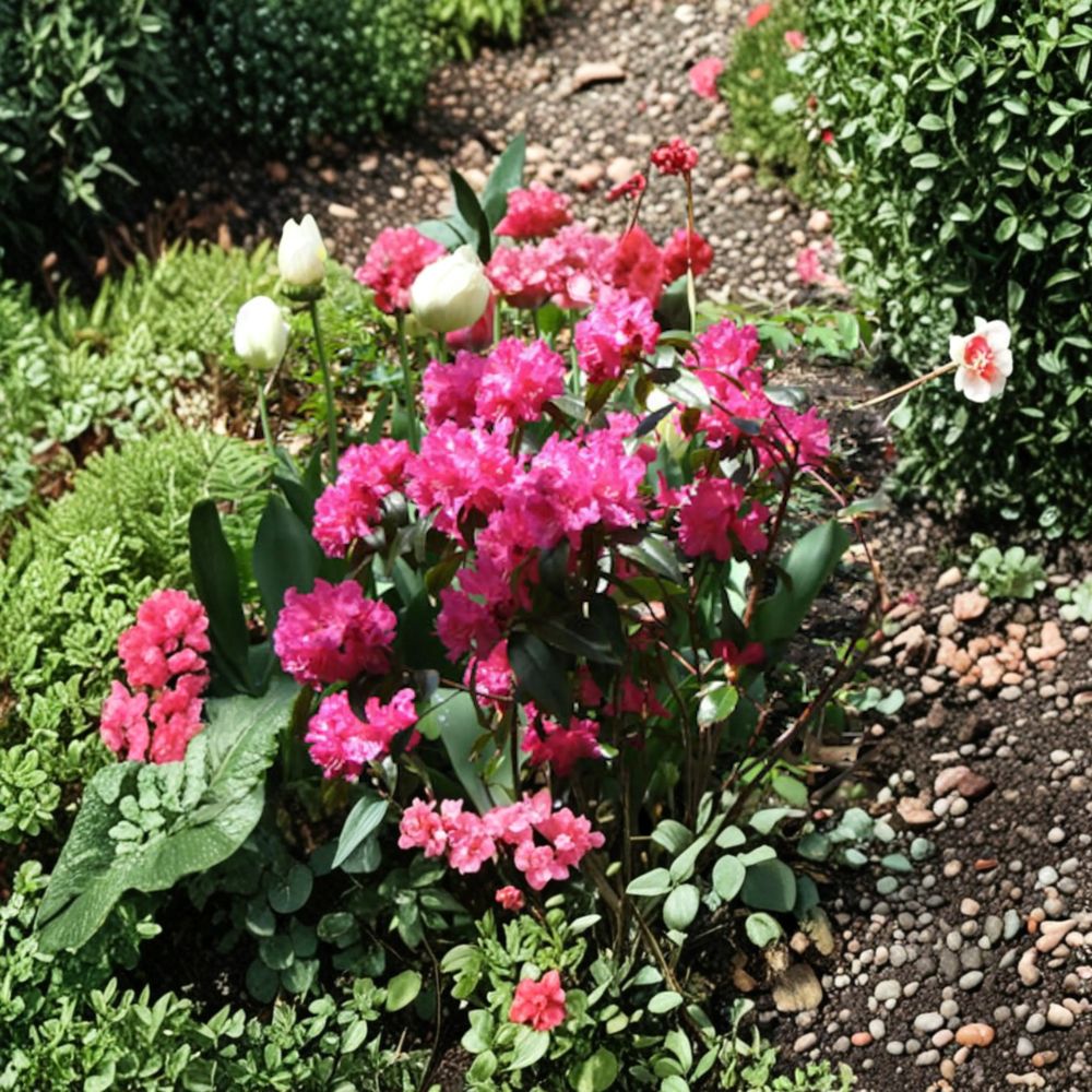 Rhododendron PJM ‘Landmark’ Cold Hardy Evergreen Shrub Bright Pink Spring Blooms #3 Container Plant