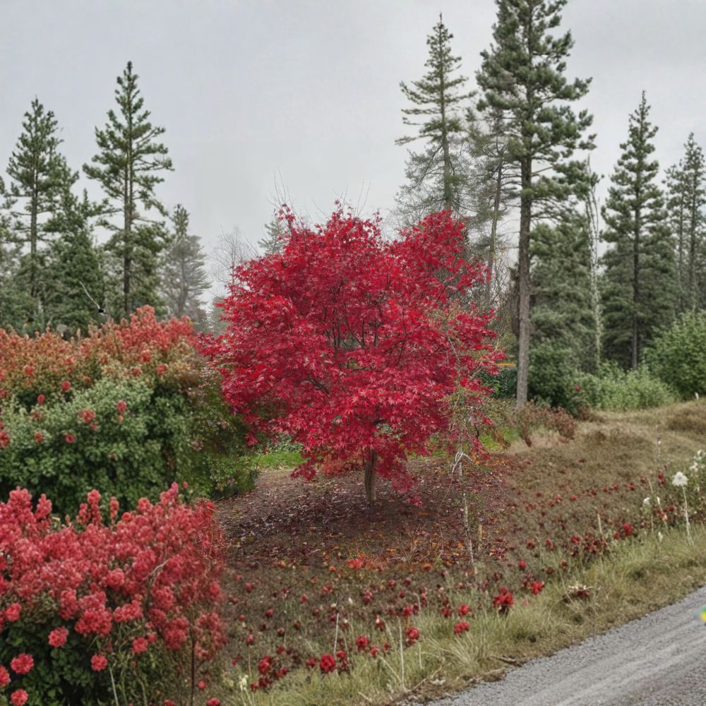 Acer palmatum ‘Emperor 1’ Live Japanese Maple Tree – Red Foliage, Ornamental Tree, Container Grown