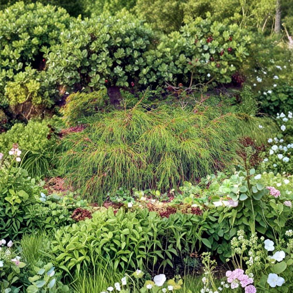 Thuja plicata ‘Whipcord’ Live Evergreen Conifer | Dwarf Weeping Western Red Cedar Shrub | Unique Threadleaf Foliage | #2 Container Grown