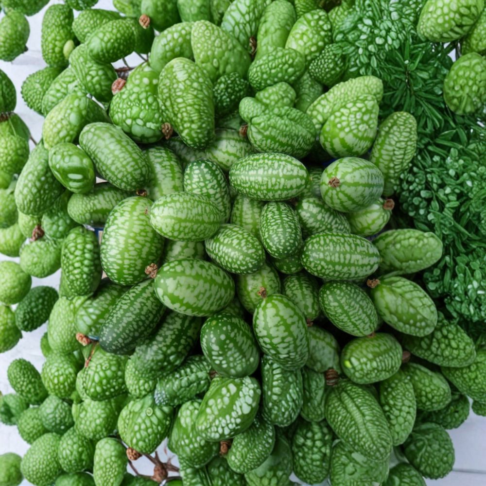 Mexican Sour Gherkin Seeds | Melothria scabra | Organic Cucamelon Variety for Garden & Container Growing