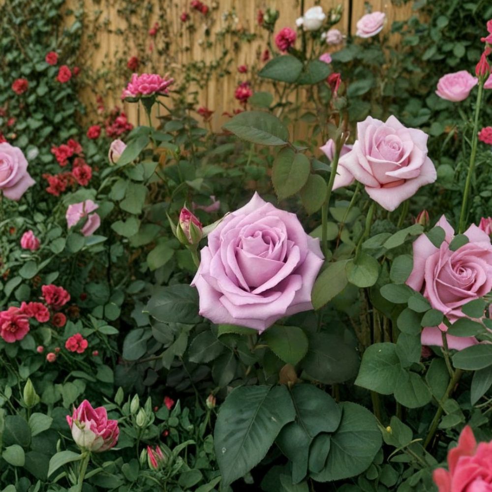 Blue Girl Rose – Rosa Hybrid Tea Live Plant in 1 Gallon Container with Fragrant Lavender Blooms for Garden & Landscape