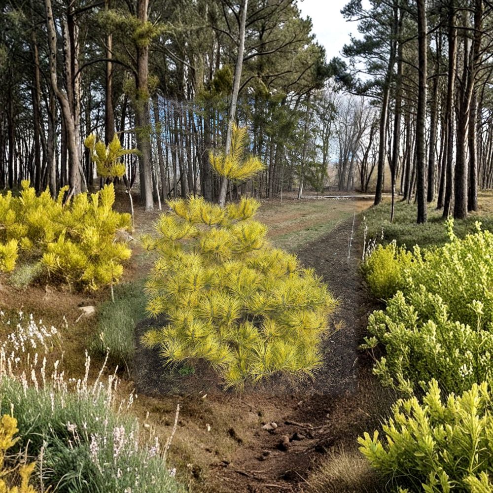 Burke’s Red Variegated Dragon’s Eye Pine – Live Evergreen Tree in 1 Gallon Pot | Pinus densiflora | Variegated Japanese Red Pine