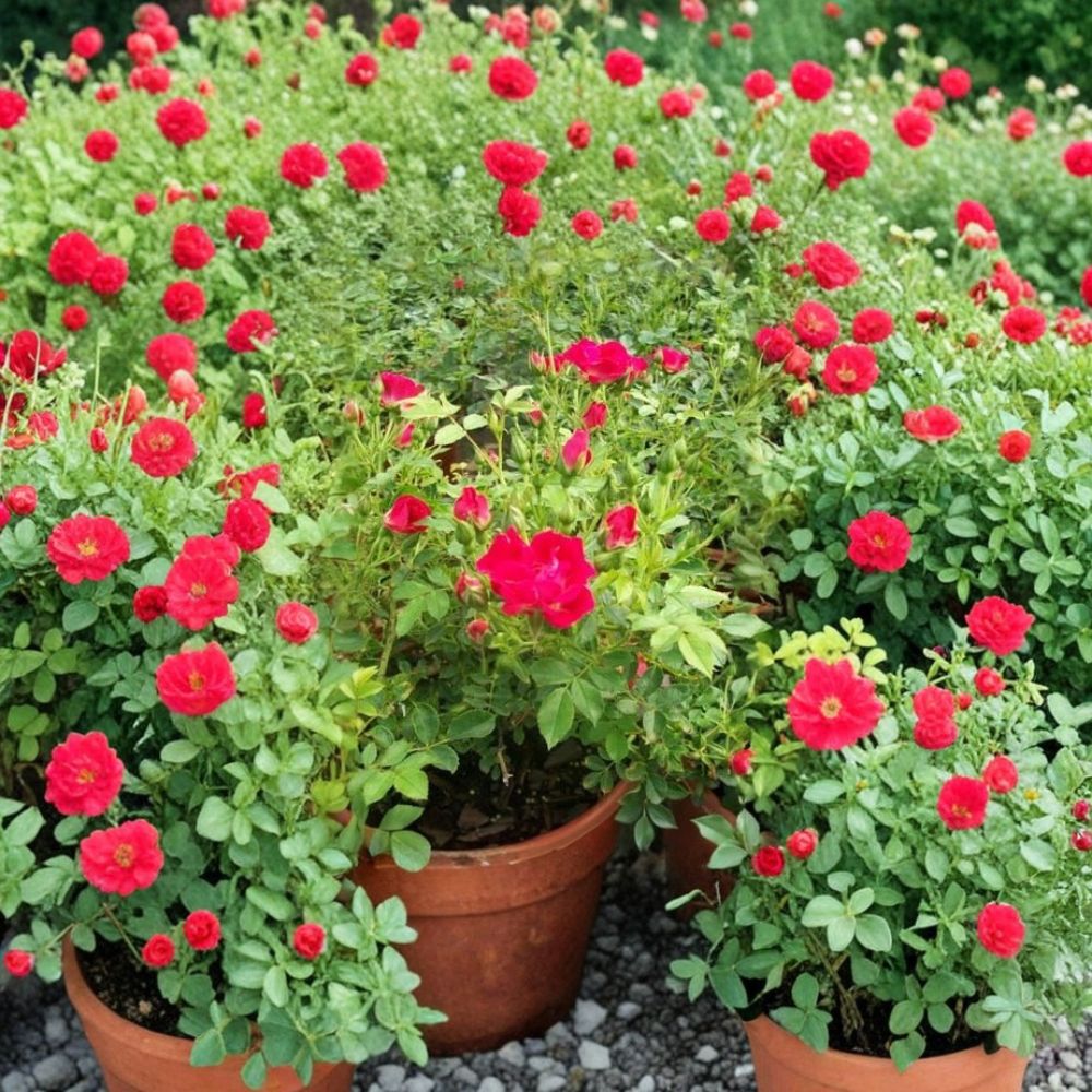 Red Drift Rose Live Bush Plant, 2 Gallon Groundcover Rose, Disease Resistant Landscape Favorite, Rosa 'Red Drift'