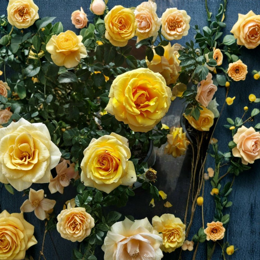 St. Tropez Rose – Rosa Floribunda Live Plant, 1 Gallon, Everblooming Garden Rose, Landscape & Container Friendly
