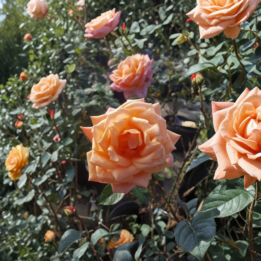 Arizona Grandiflora Rose – Orange Yellow Live Bush Plant in 5 Gallon Size with Root Ball, Vibrant Garden Rose, Easy to Grow, Hardy Shrub