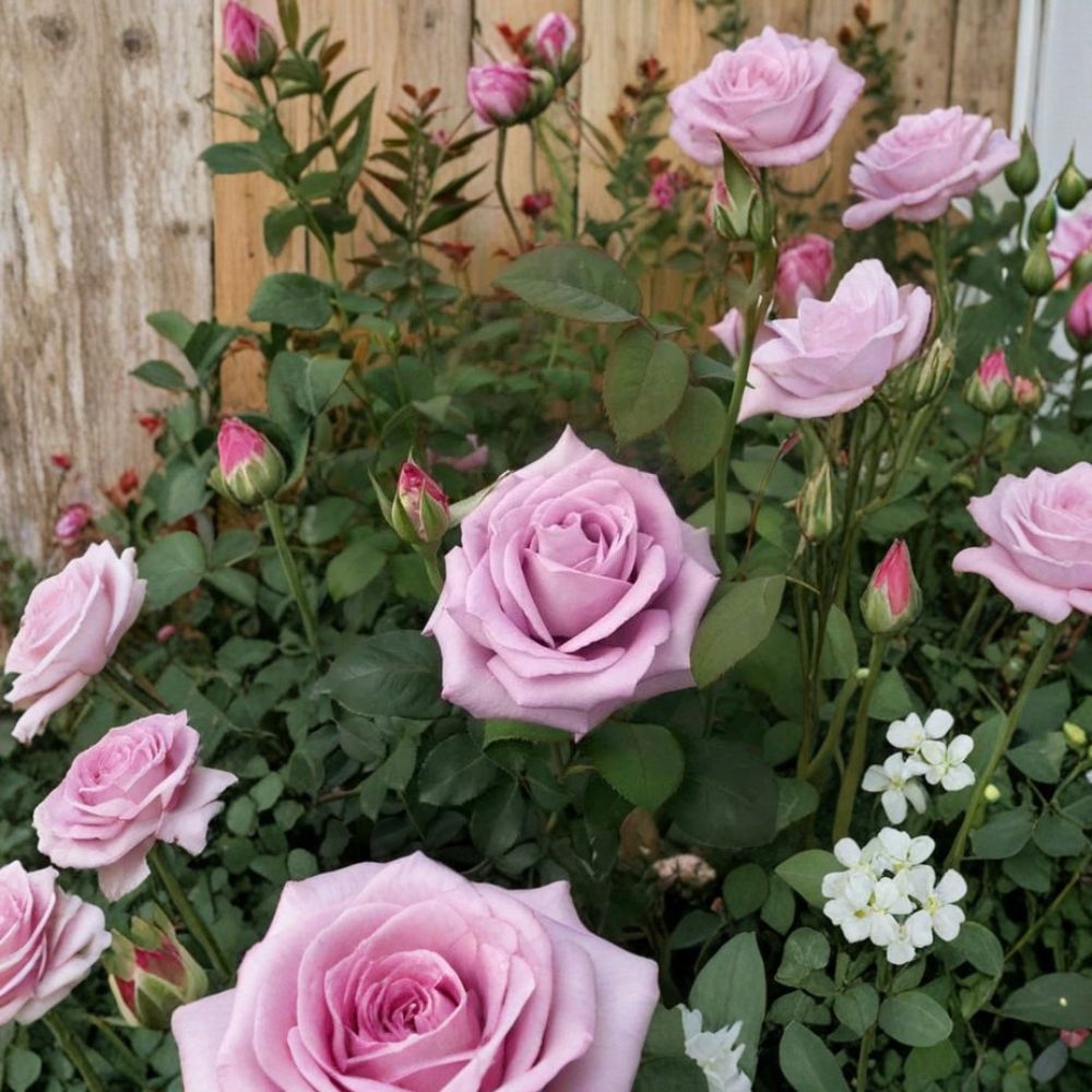 Blue Girl Rose – Hybrid Tea Live Plant 1 Gallon Mauve Lavender Fragrant Rose Bush Garden Favorite