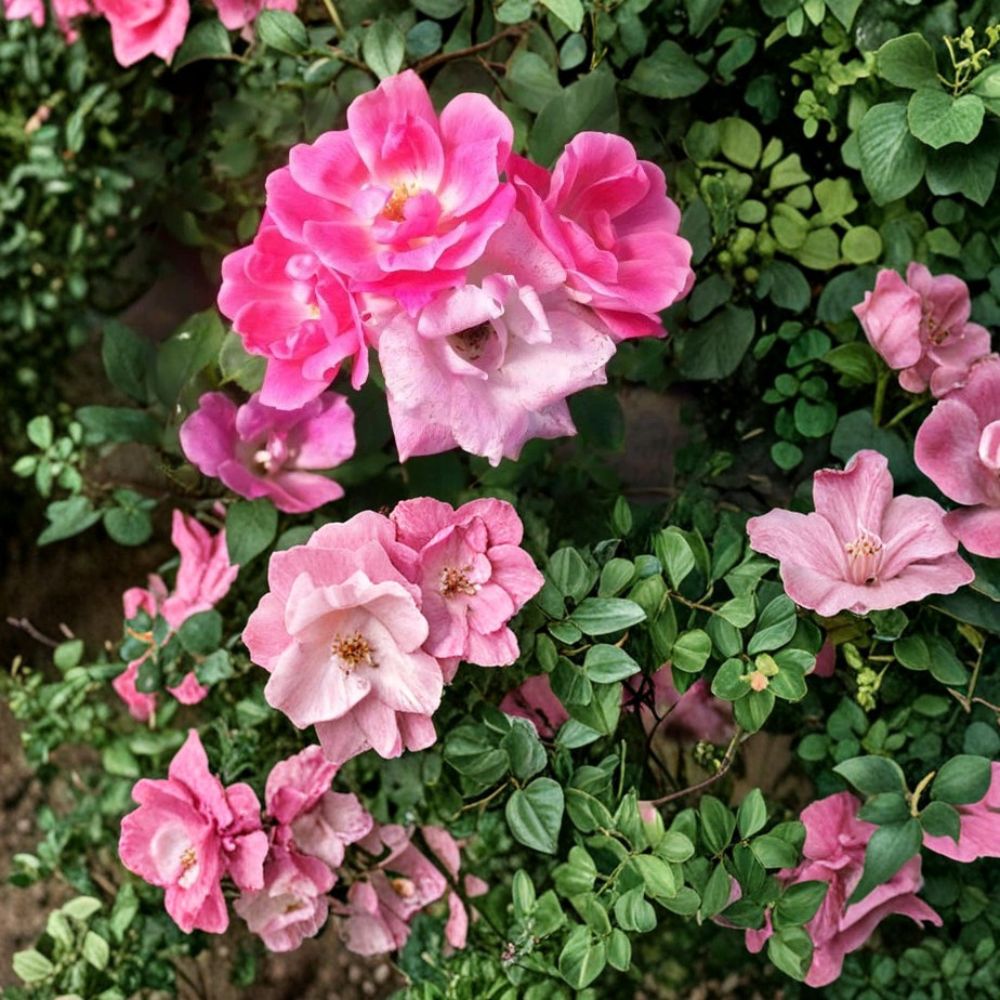Pink Knock Out® Rose Live Shrub Plant – Medium Pink, 2 Gallon, Disease-Resistant, Easy to Grow, Landscape Rose, Rosa x 'Radrazz'