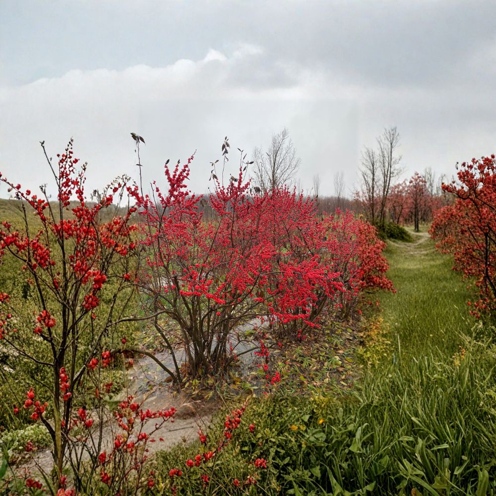 Ilex verticillata Maryland Beauty Female Winterberry Live Shrub 12 Inches Red Berries Native Garden Plant