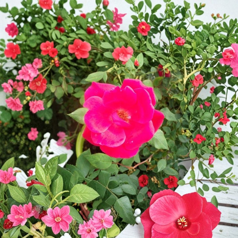 Red Knock Out® Rose Live Plant – 2 Gallon Cherry Red Flowering Shrub with Root Ball, Disease Resistant Landscape Rose