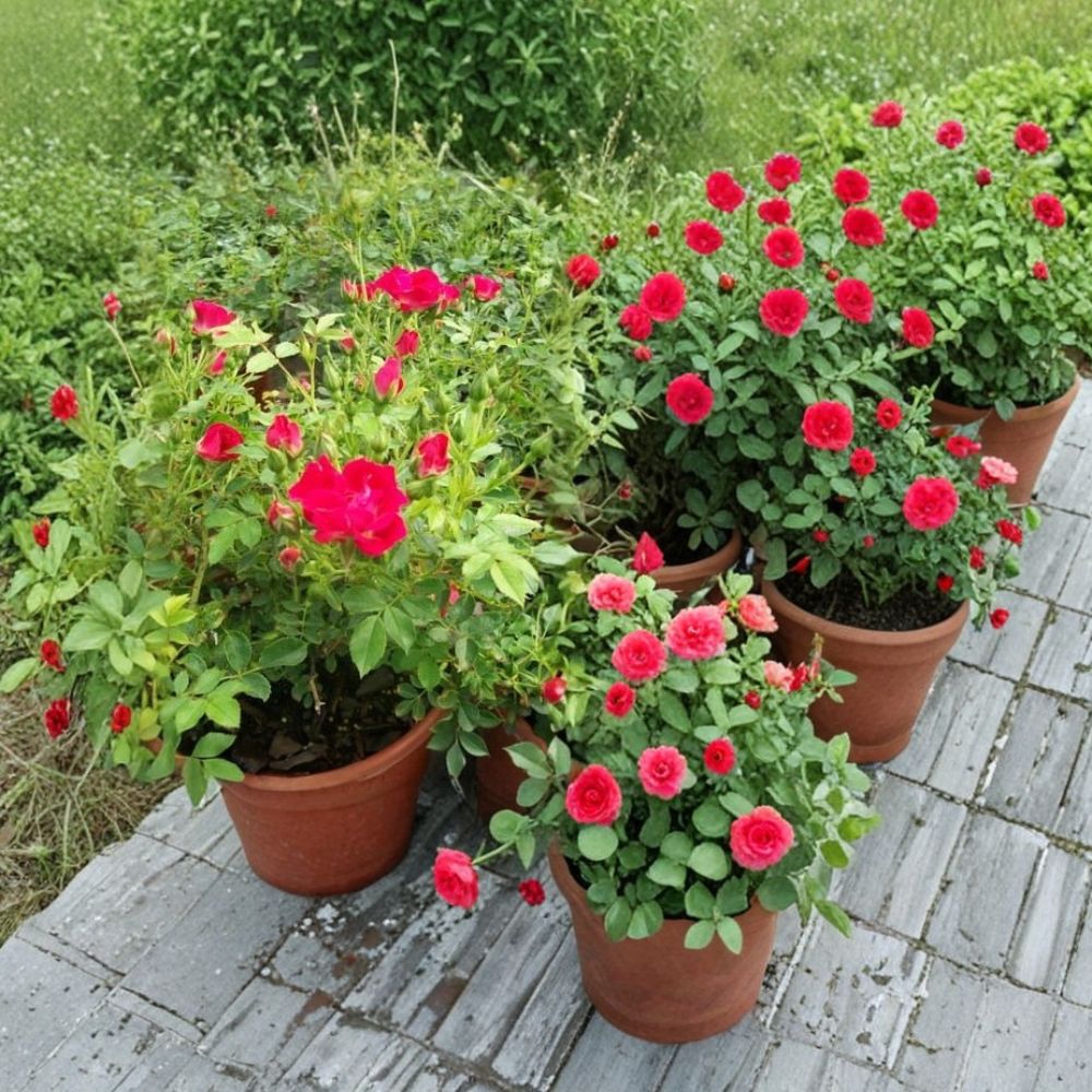 Red Drift Rose Live Bush Plant, 3 Gallon Groundcover Rose, Easy to Grow, Landscape & Garden, Rosa x 'Meizoo'