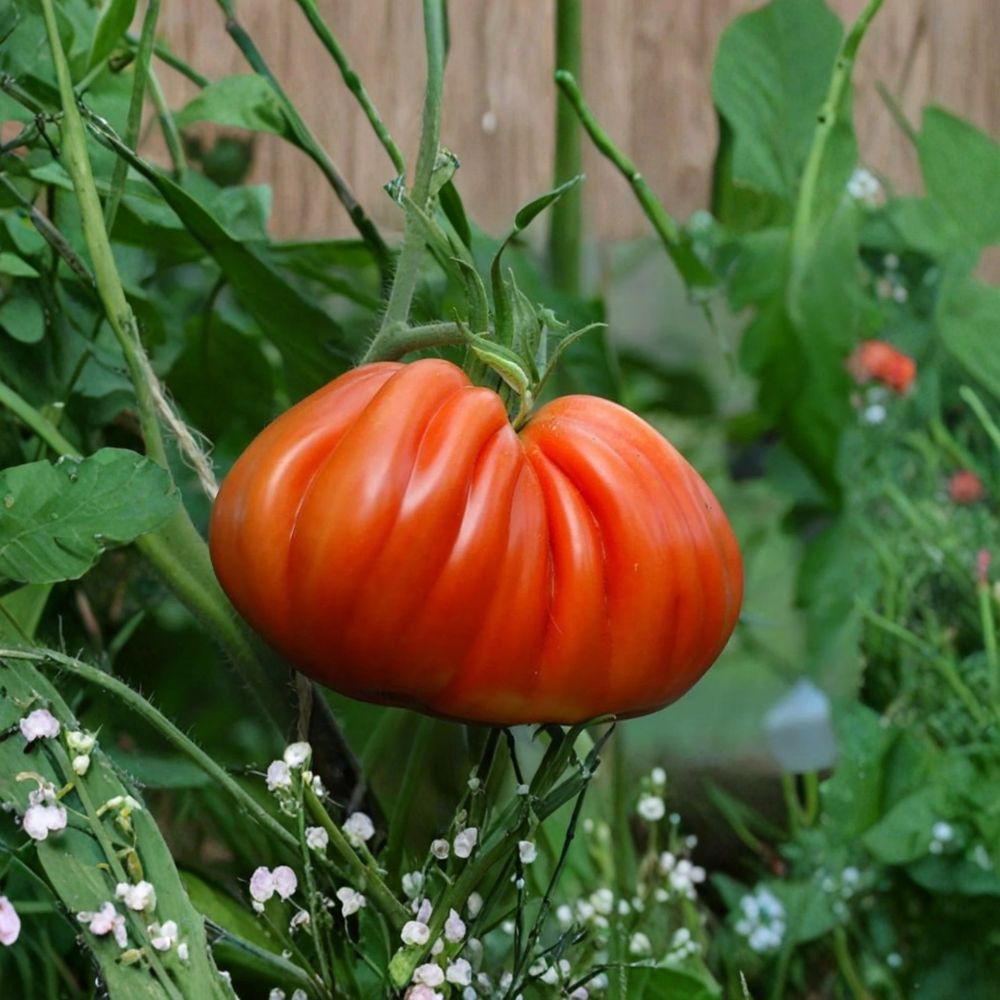 Cuor di Bue di Albenga Tomato Seeds – Heirloom Organic Non-GMO Italian Oxheart Tomato for Home Gardening, Large Meaty Fruits, Solanum lycopersicum