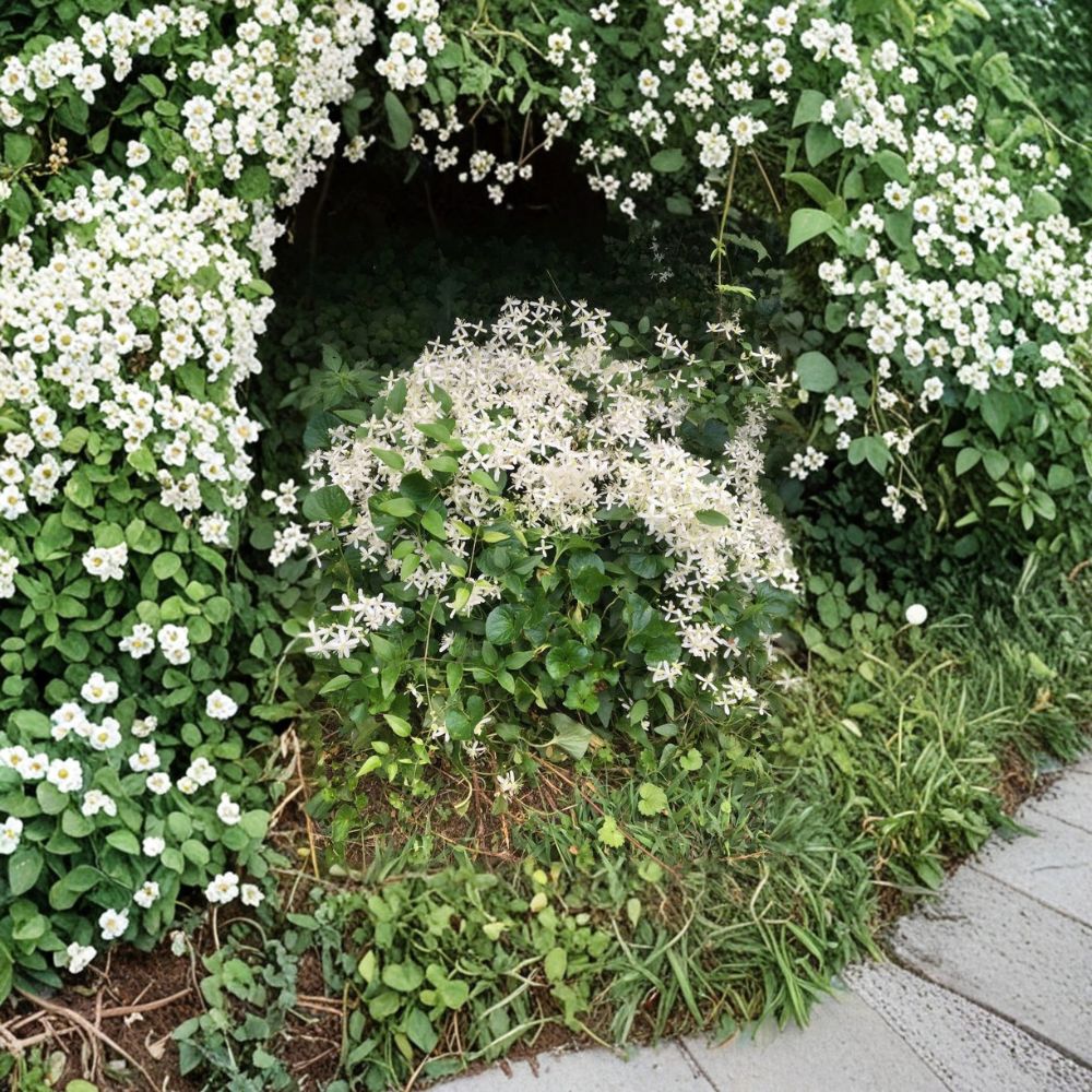 Carolina Jasmine Seeds – White Star Vine, Fragrant Evergreen Climbing Plant, Fast Growing Outdoor Garden, Jasminum nitidum, 200+ Pack