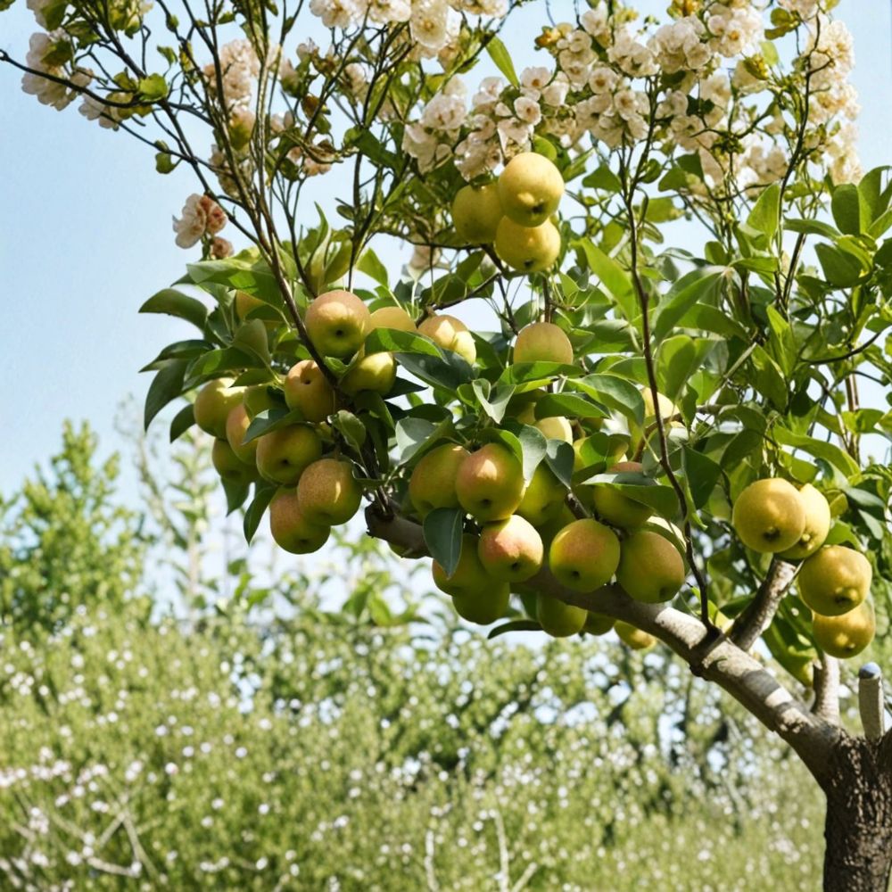 Fragrant Asian Pear Tree – Pyrus betulifolia Rootstock | Kuerle Xiang Li Live Plant | Edible Fruit Garden Tree | Cold Hardy Variety