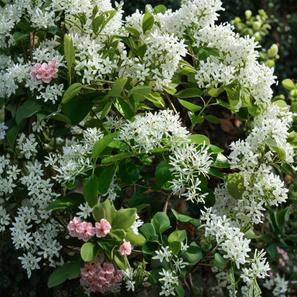 White Fringe Tree Live Plant – 6–12 Inch Fragrant White Flowering Tree in 4" Pot – Chionanthus virginicus Native Ornamental