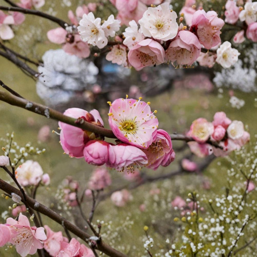 Fufen Ume Flowering Tree – Live Plant, Pale Pink Blossom, Prunus mume ‘Fufen’, Ornamental Patio & Garden Tree