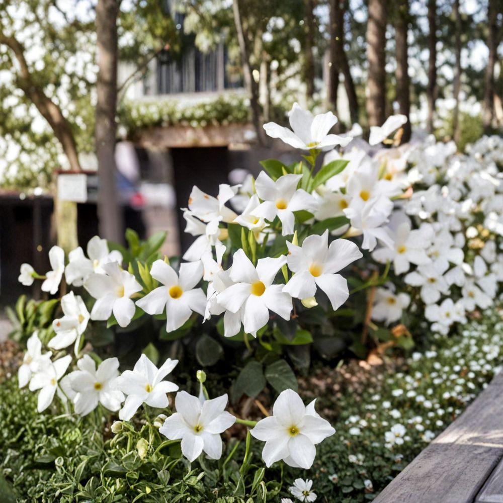 Chilean Jasmine Seeds – Mandevilla laxa 5 Pack | Fragrant White Flower Vine | Tropical Climbing Plant for Indoor Outdoor Gardens