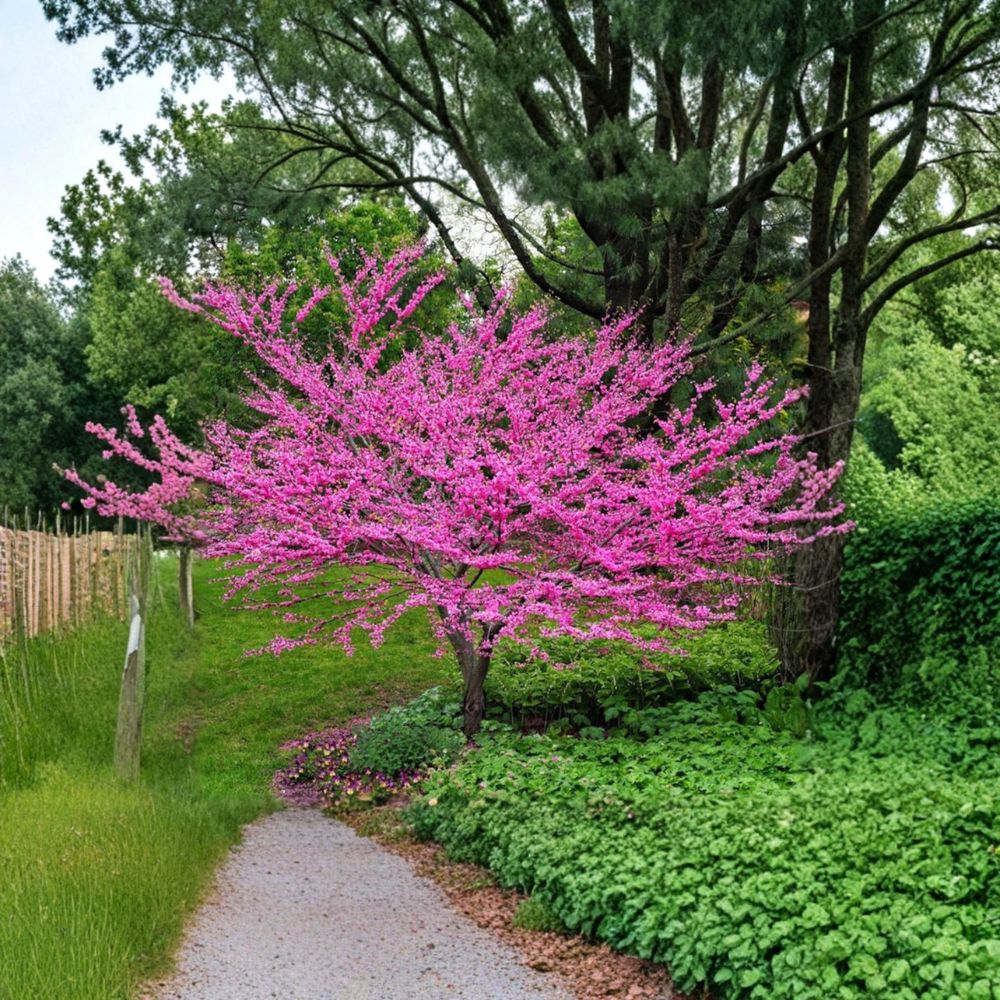 Eastern Redbud Tree – Live Potted Plant 2–3 Ft Cercis canadensis with Pink Spring Blossoms, Ornamental Garden Tree