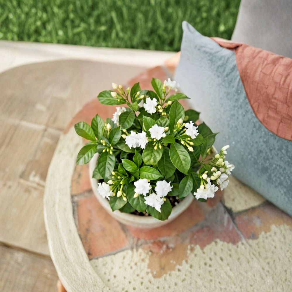 Crape Jasmine Live Plant 4 Inch Pot Fragrant White Pinwheel Flowers Indoor Outdoor Shrub Tabernaemontana divaricata