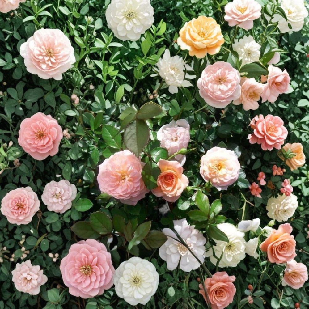 Apricot Drift Rose – Rosa Hybrid Groundcover Live Plant | 5 Gallon Shrub with Apricot Blooms | Disease-Resistant Garden Rose