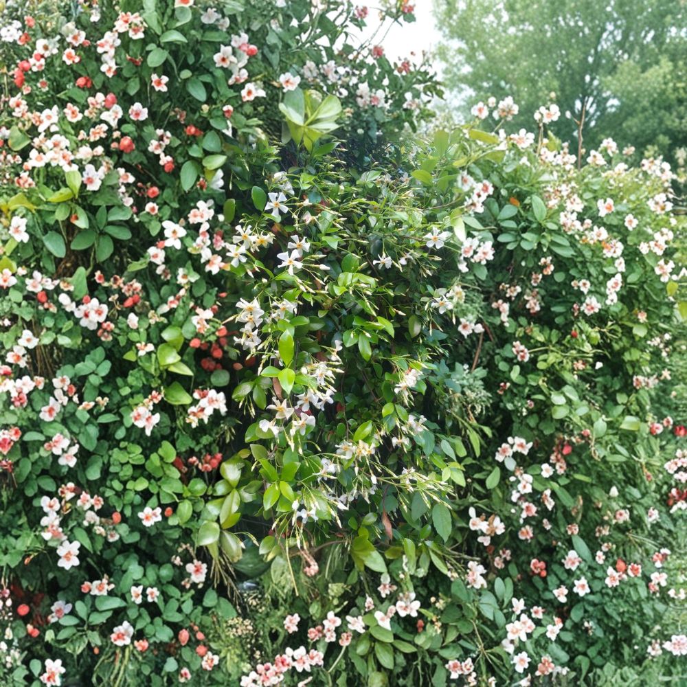 Asian Star Jasmine Live Plants – Trachelospermum asiaticum, Lot of 5 Vines, Fragrant Evergreen Climbing Ground Cover
