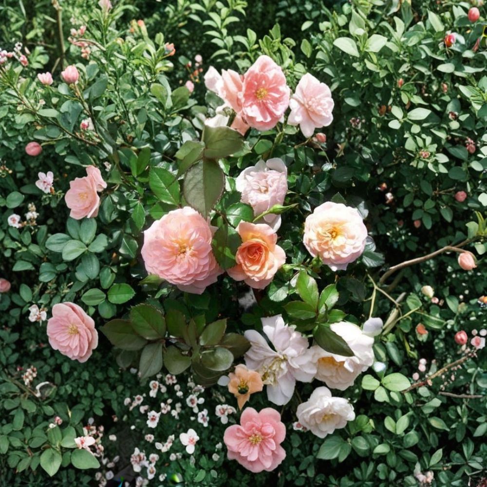 Apricot Drift Rose – Rosa Hybrid Live Plant, 3 Gallon Groundcover Shrub, Apricot Blooms, Disease Resistant, Two-Year-Old Field Grown