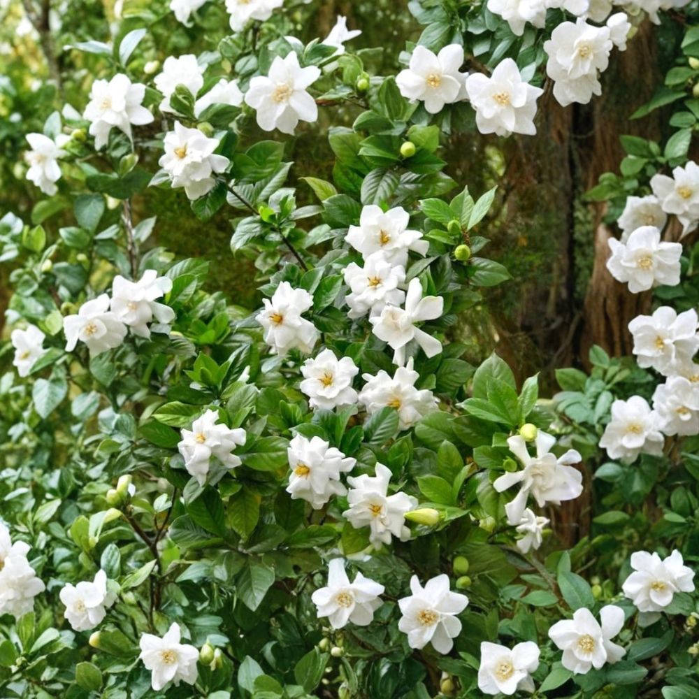 Gardenia Frostproof Jasmine Plant – Live 4-8 Inch Shrub with Fragrant White Blooms, Cold Hardy Gardenia jasminoides for Garden & Container