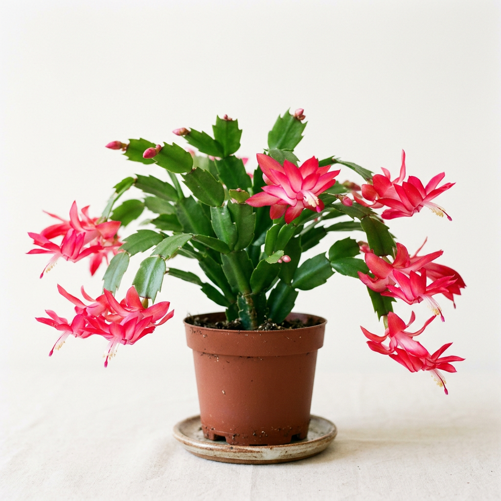 Christmas Cactus Starter Plant - Old Fashioned Pink - Schlumbergera truncata