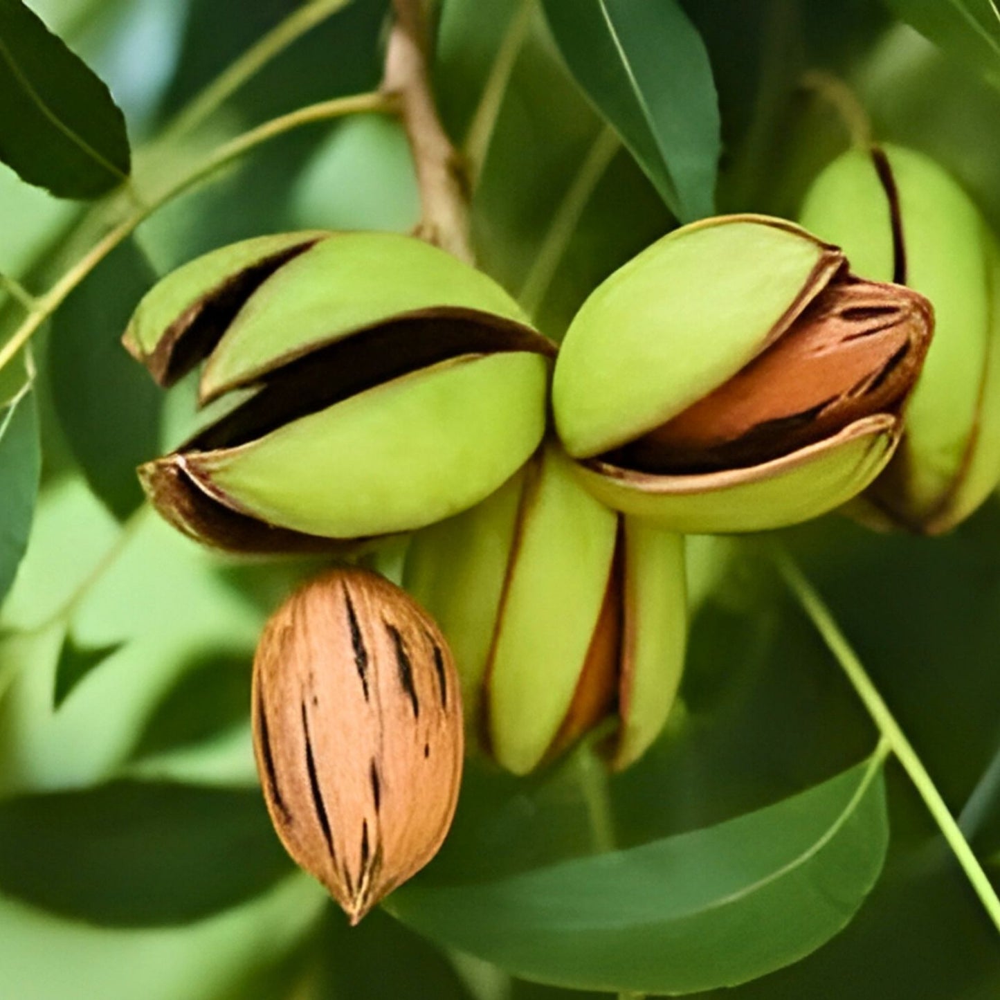 Live Pecan Seedlings 5 Pack Non-Rooted Cuttings Carya illinoinensis Propagation Starter Plant
