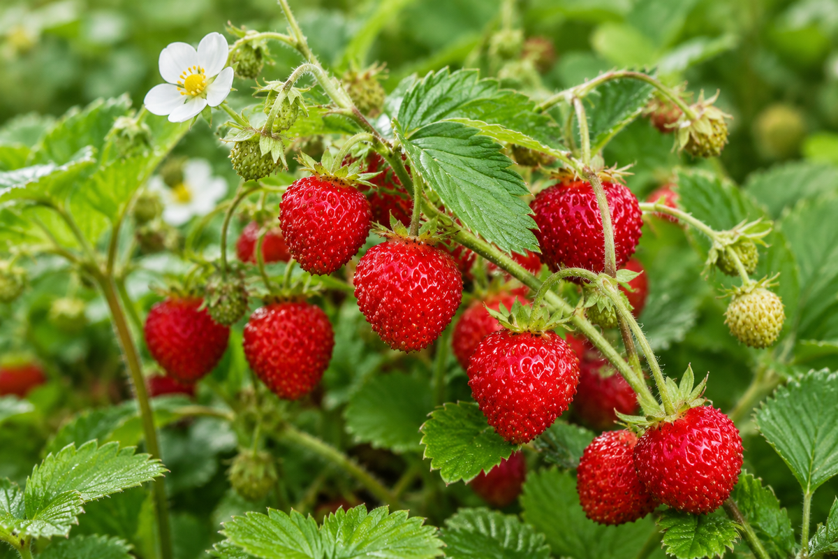 1 Wild Strawberry Plant Bare Root β Fragaria vesca Rhizomes, Perennial Ground Cover, Edible Berries, Live Garden Starter