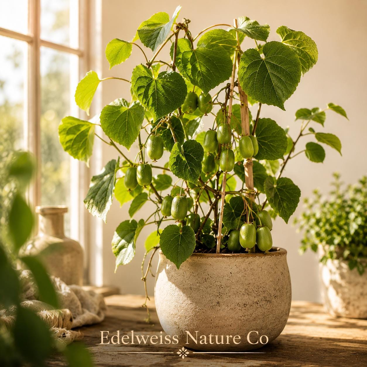 Issai Hardy Kiwi Starter Plants – Actinidia arguta Edible Fruit Vine, Climbing, Compact, Cold-Hardy