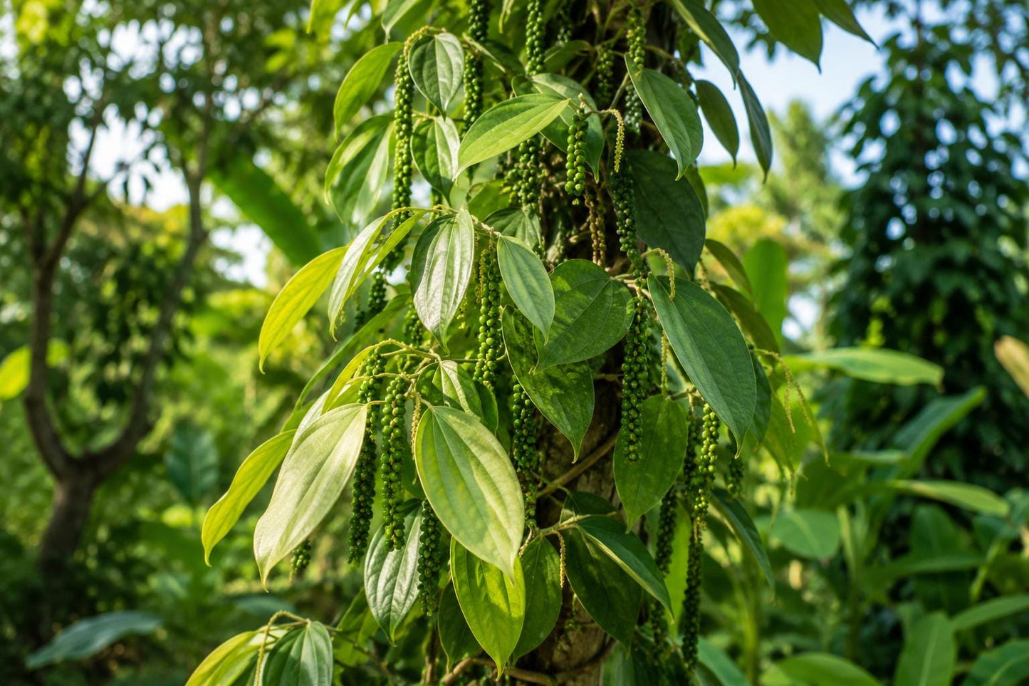 Live Black Pepper Plant Starter - Organic Piper nigrum for Culinary Use, Indoor & Outdoor Gardening