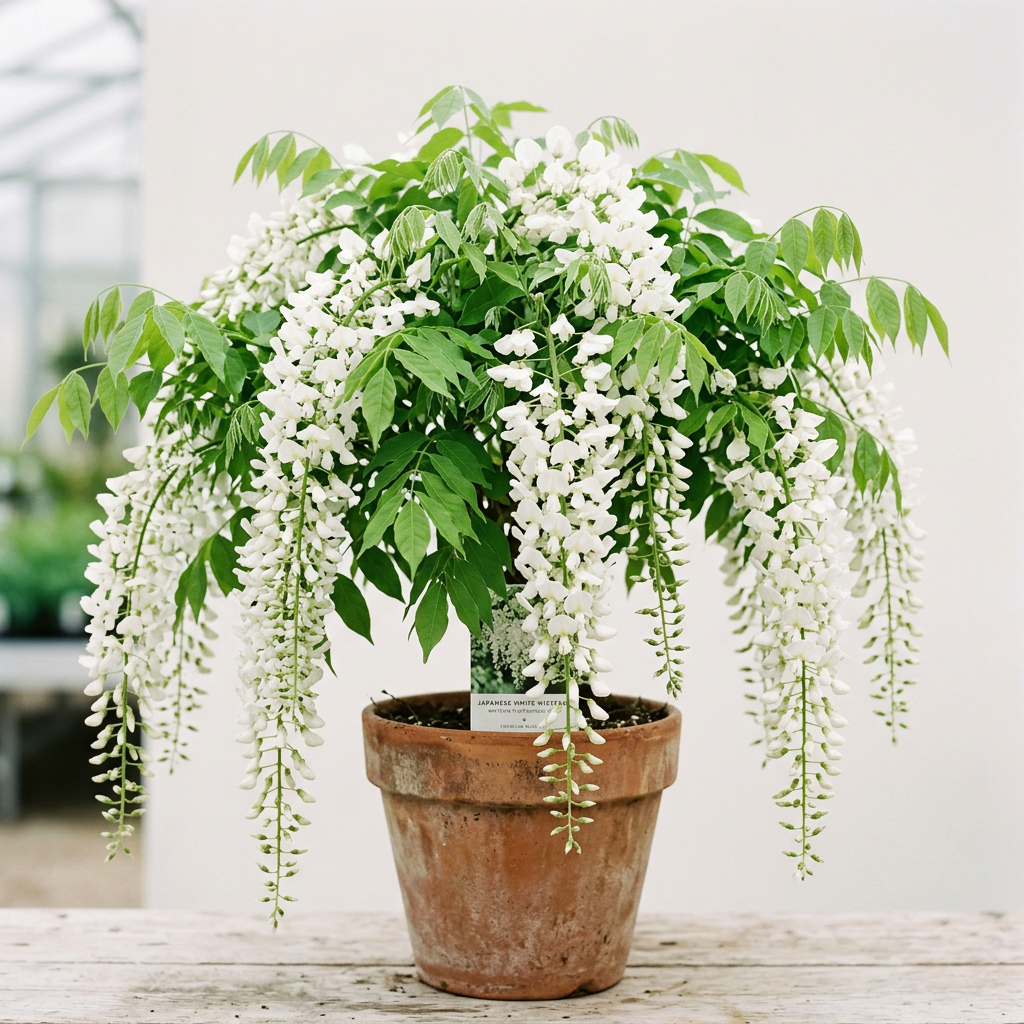 Japanese White Wisteria Bare-Root Plant 24 Inch Vine - Wisteria floribunda - US Seller