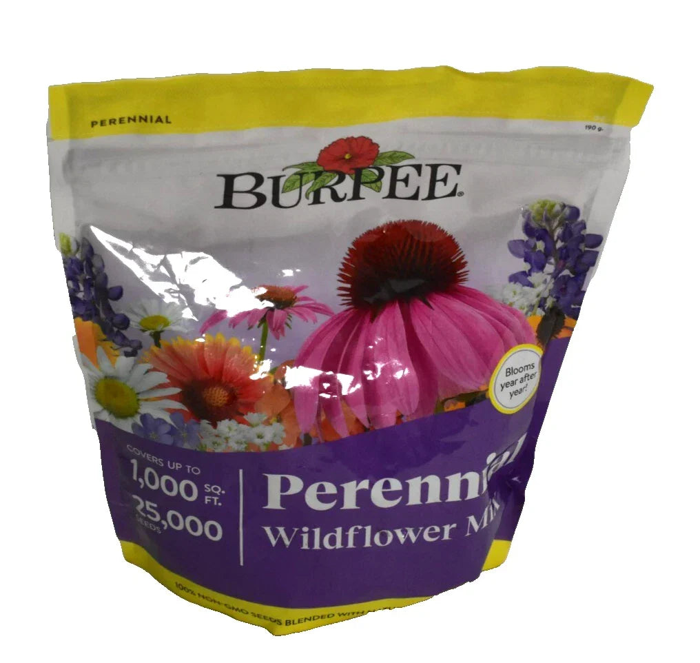 Bulk Wildflower Seeds Mix for Pollinators, Native Perennials, Non-GMO, 25,000 Seeds