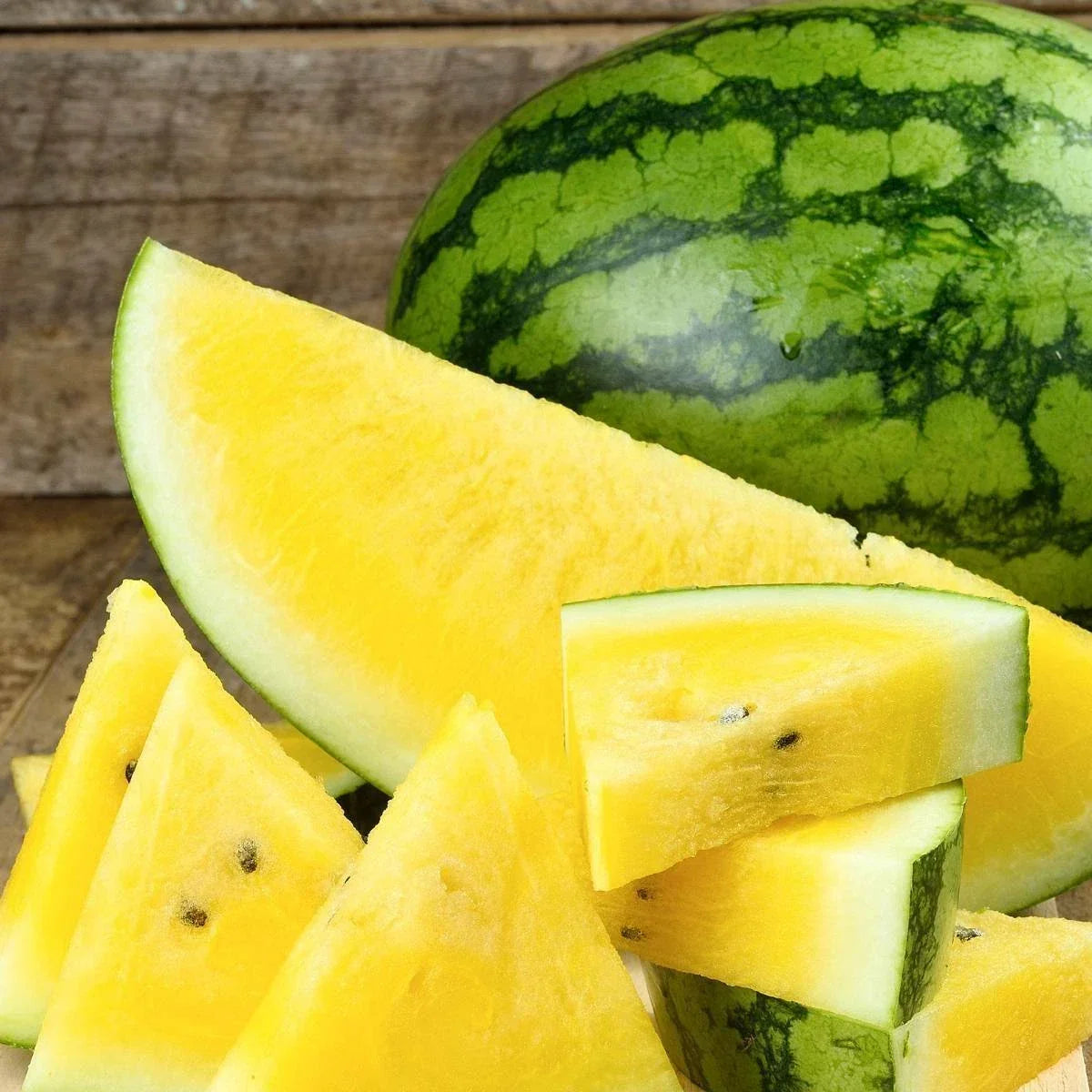 Yellow Crimson Watermelon Seeds | Heirloom Citrullus lanatus | Tropical Fruit Seeds for Home Garden, Summer Harvest, Non-GMO, 20 Pack