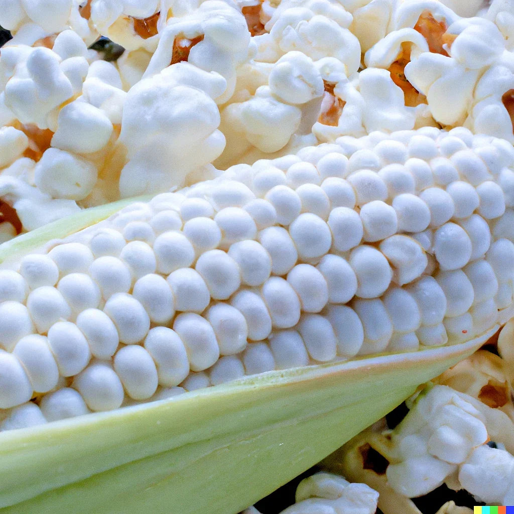 White Popcorn Seeds - Non-GMO Zea mays everta Hulless Corn for Home Garden, 50+ Seeds, Easy to Grow, USA Free Shipping