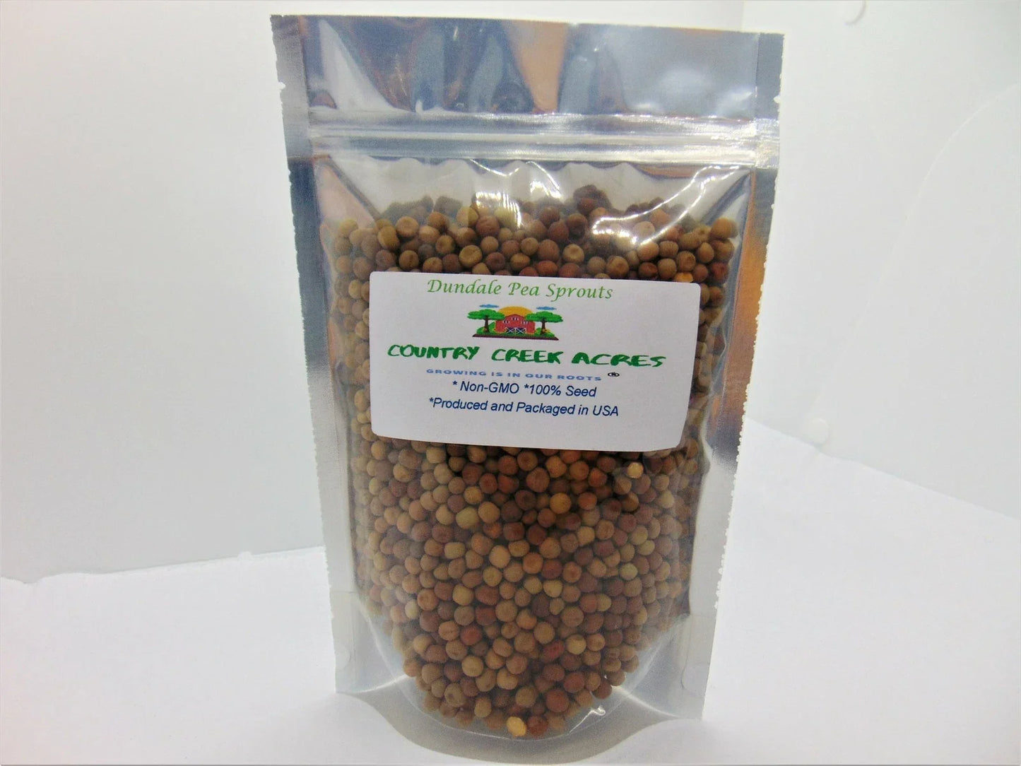 Dundale Pea Sprouting Seeds 4oz - Organic Non-GMO Pisum sativum Microgreens Grow Kit