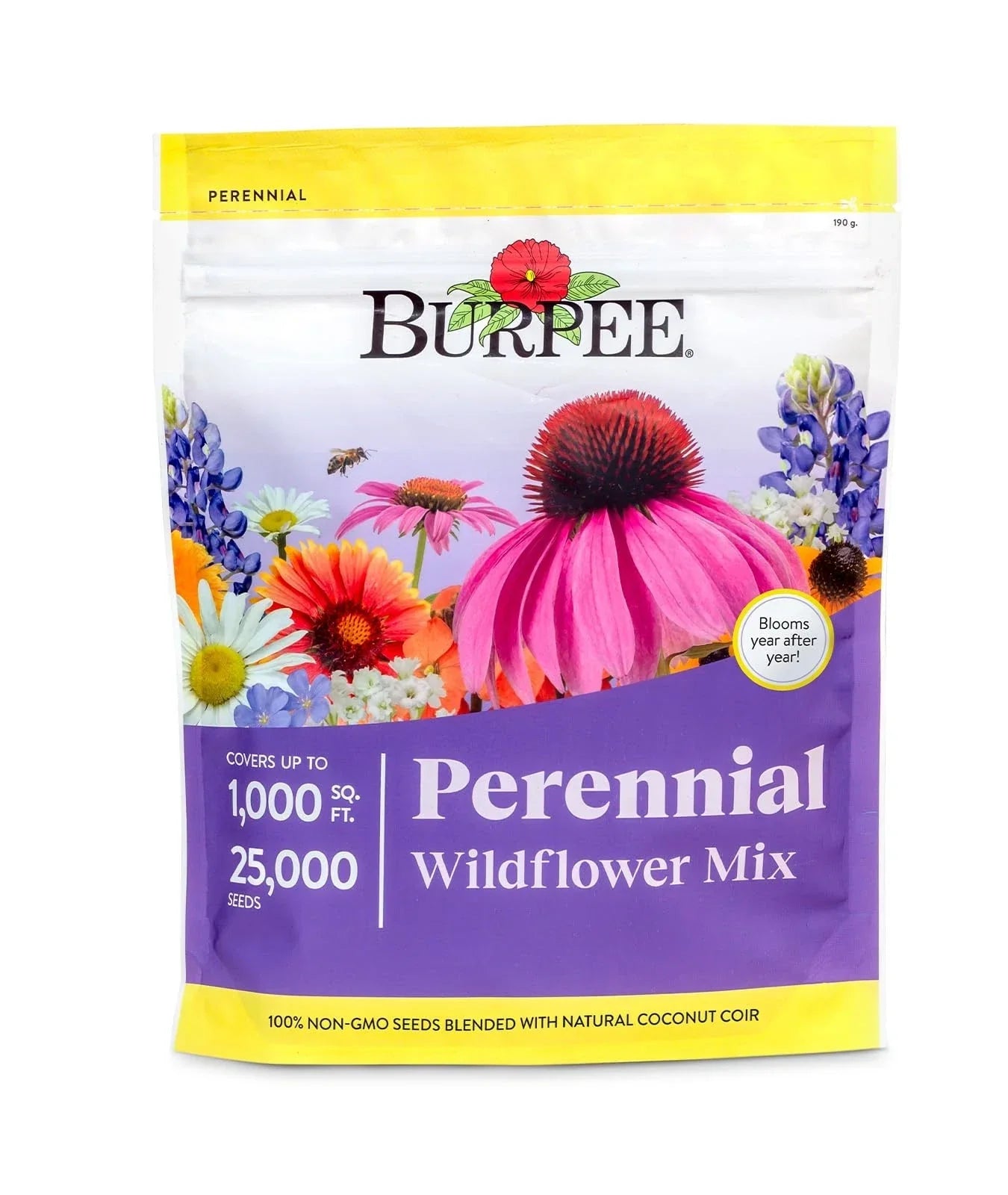 Bulk Wildflower Seeds 25,000 Count, 18 Non-GMO Varieties for Gardens and Landscaping, Pollinator-Friendly Seed Mix