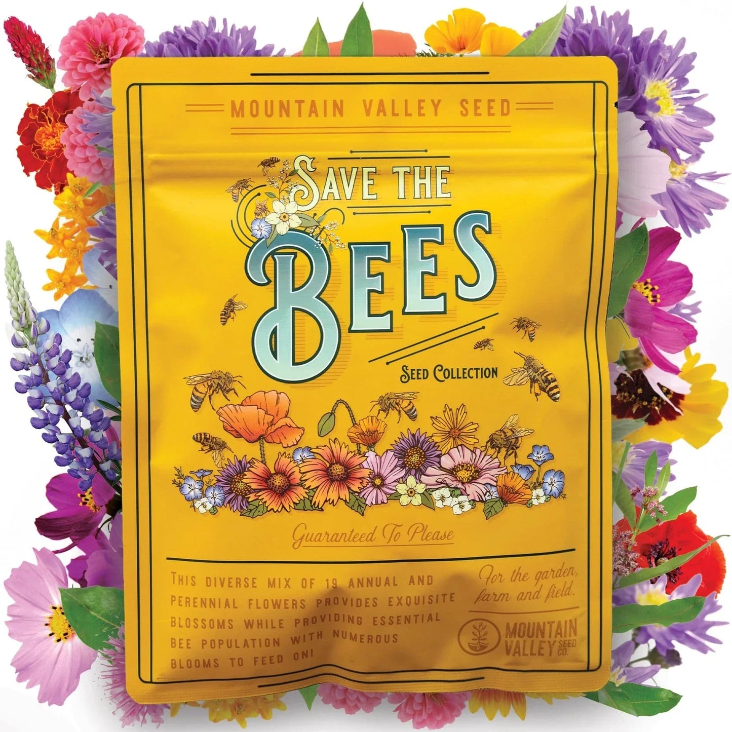 Bulk Wildflower Seeds 2 Oz – Non-GMO Bee & Pollinator Mix, Native Wildflowers, Eco-Friendly Planting, Biodiversity Enhancement
