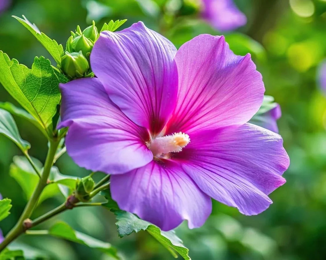 Purple Hibiscus Plant Seedling - Rooted Tropical Flowering Plant - Hibiscus rosa-sinensis - Vibrant Deep Purple Flowers